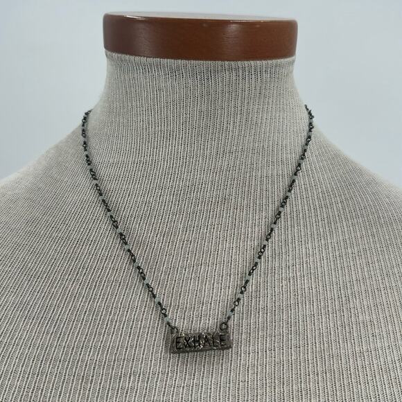 Handmade sterling silver exhale necklace - Picture 1 of 6